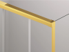 Ronal Sanswiss drzwi rozsuwane dwuczęściowe prawe 100-140x0-200 cm, szkło przezroczyste, profile GOLD LINE złoty CAS2DSM11207